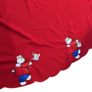 Musical Marching Bears on Parade Christmas Tree Skirt~Approx 55 1/2”